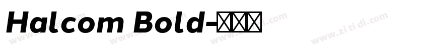 Halcom Bold字体转换